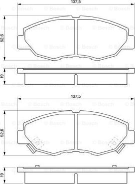 BOSCH 0 986 461 124 - Тормозные колодки, дисковые, комплект autodnr.net