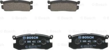 BOSCH 0 986 461 138 - Тормозные колодки, дисковые, комплект avtokuzovplus.com.ua