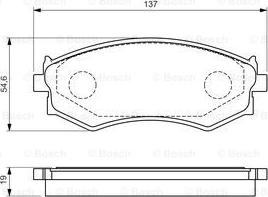 BOSCH 0 986 461 139 - Тормозные колодки, дисковые, комплект avtokuzovplus.com.ua