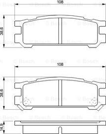 BOSCH 0 986 461 143 - Тормозные колодки, дисковые, комплект autodnr.net