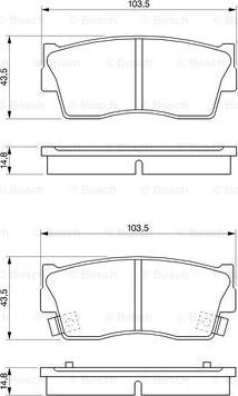 BOSCH 0 986 461 750 - Тормозные колодки, дисковые, комплект autodnr.net