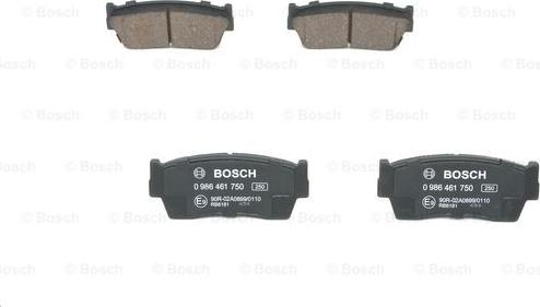 BOSCH 0 986 461 750 - Тормозные колодки, дисковые, комплект autodnr.net