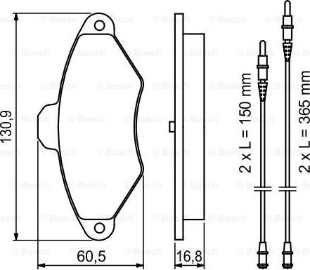 BOSCH 0 986 461 757 - Тормозные колодки, дисковые, комплект avtokuzovplus.com.ua