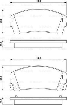 BOSCH 0 986 461 760 - Гальмівні колодки, дискові гальма autocars.com.ua