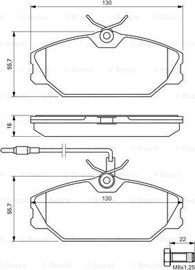 BOSCH 0 986 461 765 - К-кт перед. гальм. колодок Renault Espace-Laguna I- Megane I 1.4-3.0 84- autocars.com.ua