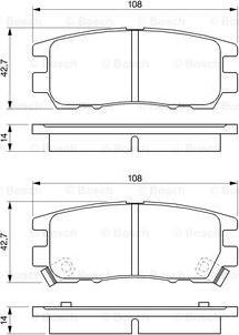 BOSCH 0 986 461 768 - Гальмівні колодки, дискові гальма autocars.com.ua