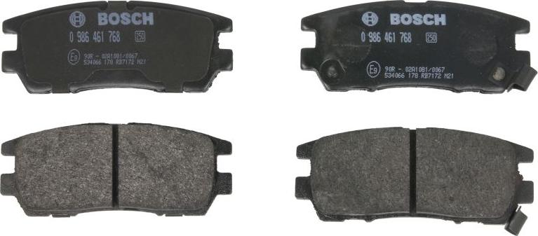 BOSCH 0 986 461 768 - Гальмівні колодки, дискові гальма autocars.com.ua