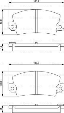 BOSCH 0 986 463 490 - Тормозные колодки, дисковые, комплект avtokuzovplus.com.ua