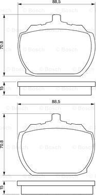 BOSCH 0 986 463 641 - Тормозные колодки, дисковые, комплект avtokuzovplus.com.ua