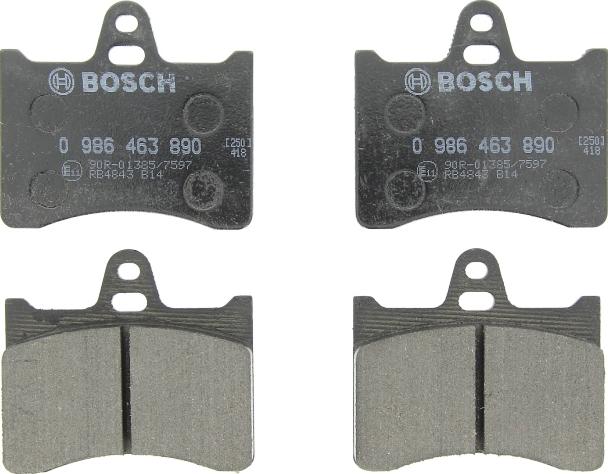 BOSCH 0 986 463 890 - Гальмівні колодки, дискові гальма autocars.com.ua