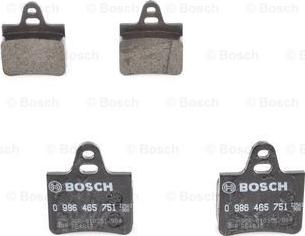 BOSCH 0 986 465 751 - Тормозные колодки, дисковые, комплект avtokuzovplus.com.ua