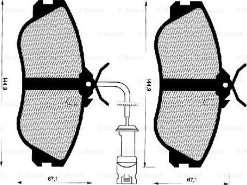 BOSCH 0 986 466 695 - Тормозные колодки, дисковые, комплект avtokuzovplus.com.ua