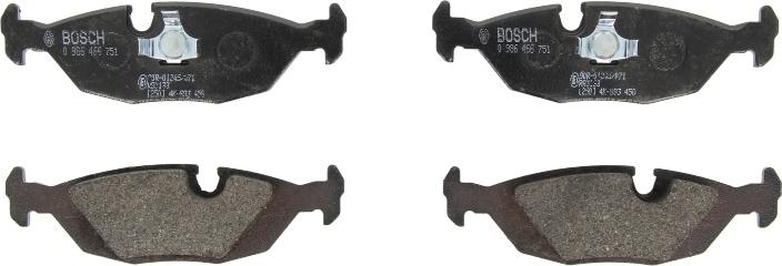 BOSCH 0 986 466 751 - Гальмівні колодки, дискові гальма autocars.com.ua