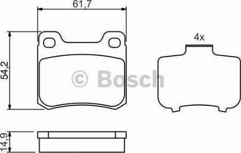 BOSCH 986466871 - Тормозные колодки, дисковые, комплект autodnr.net