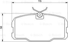 BOSCH 0 986 467 511 - Тормозные колодки, дисковые, комплект autodnr.net