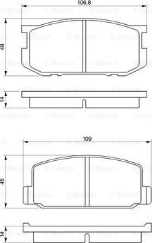 BOSCH 0 986 468 541 - Гальмівні колодки, дискові гальма autocars.com.ua