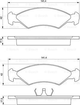 BOSCH 0 986 468 570 - Тормозные колодки, дисковые, комплект avtokuzovplus.com.ua