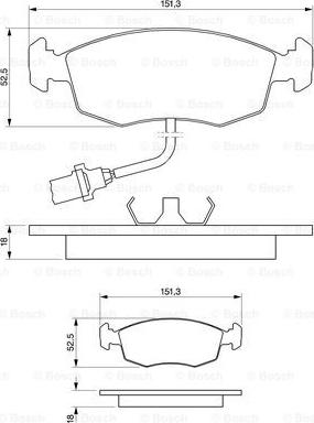 BOSCH 0 986 469 080 - Гальмівні колодки, дискові гальма autocars.com.ua