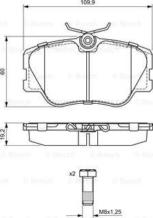 BOSCH 0 986 469 410 - Тормозные колодки, дисковые, комплект avtokuzovplus.com.ua