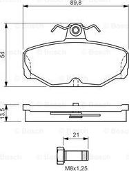 BOSCH 0 986 469 810 - Тормозные колодки, дисковые, комплект avtokuzovplus.com.ua