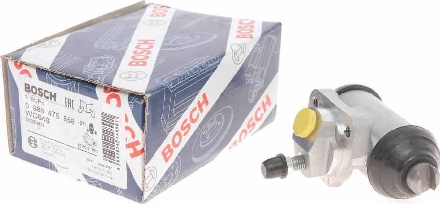 BOSCH 0 986 475 558 - Колесный тормозной цилиндр avtokuzovplus.com.ua