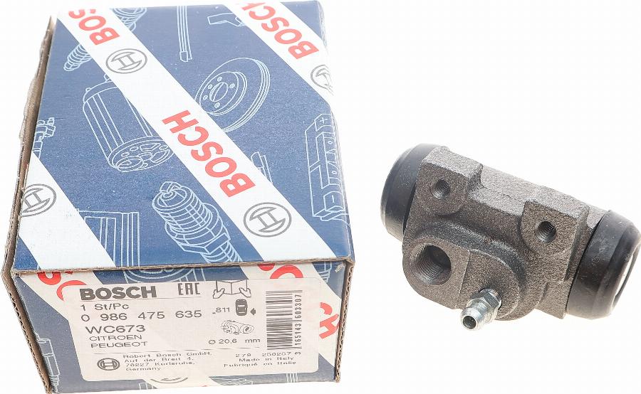 BOSCH 0 986 475 635 - Колісний гальмівний циліндр autocars.com.ua