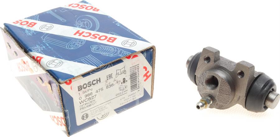 BOSCH 0 986 475 836 - Колесный тормозной цилиндр avtokuzovplus.com.ua