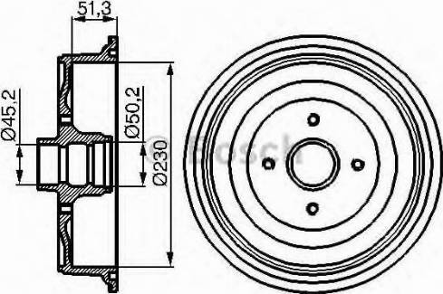 BOSCH 0 986 477 011 - Тормозной барабан avtokuzovplus.com.ua