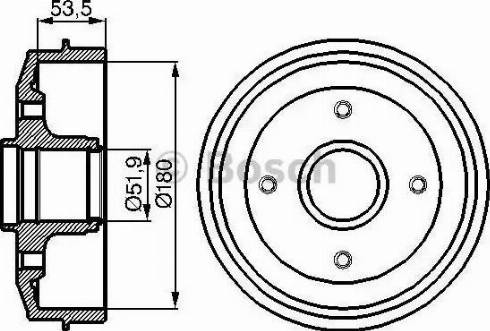 BOSCH 0 986 477 019 - Тормозной барабан avtokuzovplus.com.ua