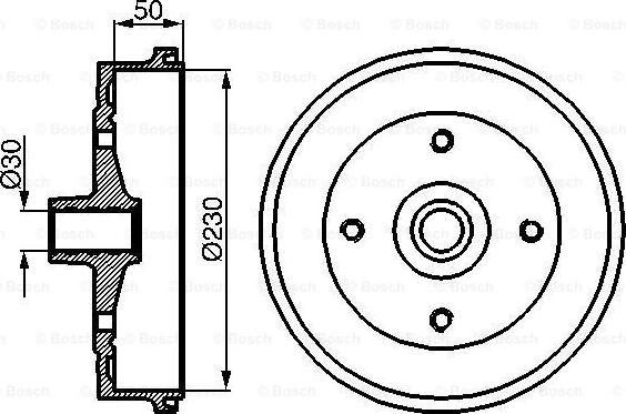 BOSCH 0 986 477 030 - Тормозной барабан avtokuzovplus.com.ua