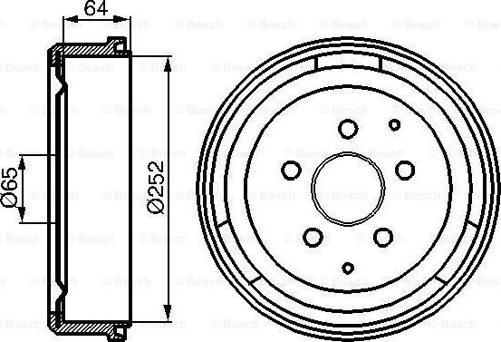 BOSCH 0 986 477 033 - Гальмівний барабан autocars.com.ua