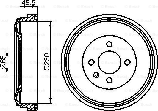 BOSCH 0 986 477 036 - Гальмівний барабан autocars.com.ua
