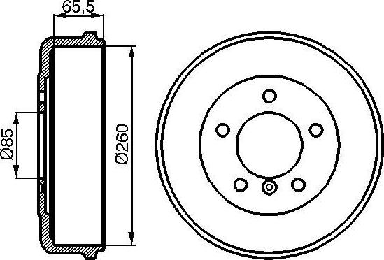 BOSCH 0 986 477 038 - Гальмівний барабан autocars.com.ua