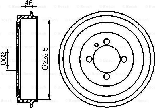 BOSCH 0 986 477 039 - Тормозной барабан avtokuzovplus.com.ua