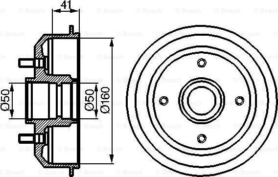 BOSCH 0 986 477 044 - Гальмівний барабан autocars.com.ua