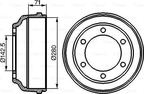 BOSCH 0 986 477 047 - Гальмівний барабан autocars.com.ua