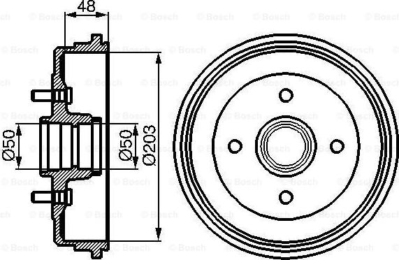 BOSCH 0 986 477 049 - Гальмівний барабан autocars.com.ua