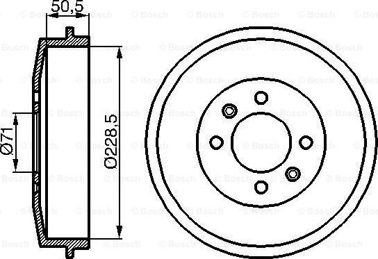 BOSCH 0 986 477 060 - Гальмівний барабан autocars.com.ua