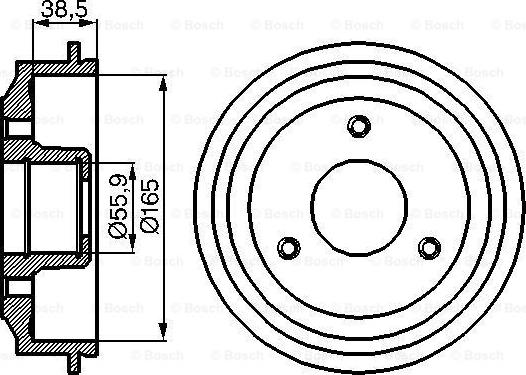 BOSCH 0 986 477 066 - Тормозной барабан avtokuzovplus.com.ua