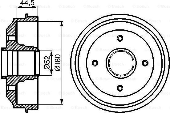 BOSCH 0 986 477 070 - Гальмівний барабан autocars.com.ua