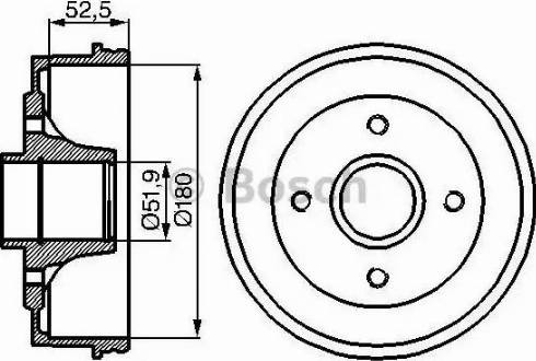 BOSCH 0 986 477 076 - Тормозной барабан avtokuzovplus.com.ua