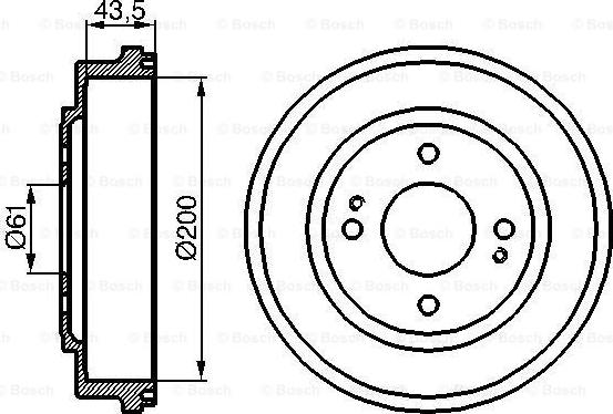 BOSCH 0 986 477 081 - Гальмівний барабан autocars.com.ua