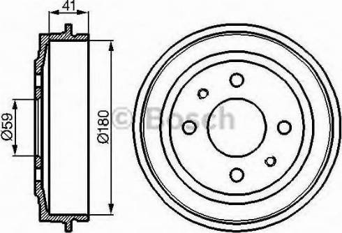 BOSCH 0 986 477 087 - Гальмівний барабан autocars.com.ua