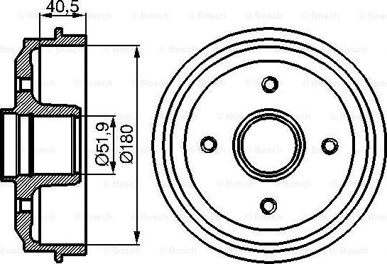 BOSCH 0 986 477 095 - Гальмівний барабан autocars.com.ua