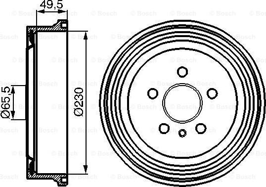 BOSCH 0 986 477 104 - Гальмівний барабан autocars.com.ua