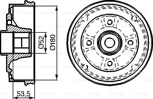 BOSCH 0 986 477 112 - Гальмівний барабан autocars.com.ua