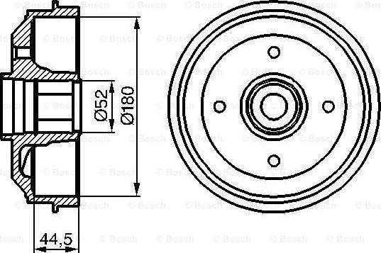 BOSCH 0 986 477 113 - Гальмівний барабан autocars.com.ua