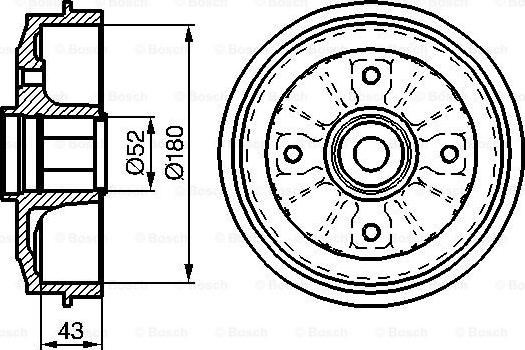 BOSCH 0 986 477 114 - Тормозной барабан avtokuzovplus.com.ua