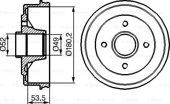 BOSCH 0 986 477 117 - Гальмівний барабан autocars.com.ua