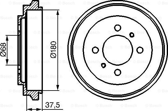 BOSCH 0 986 477 119 - Гальмівний барабан autocars.com.ua